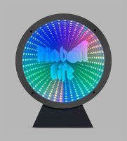 'Pinball Life Infinity Mirror Sign - 9.5" Diameter